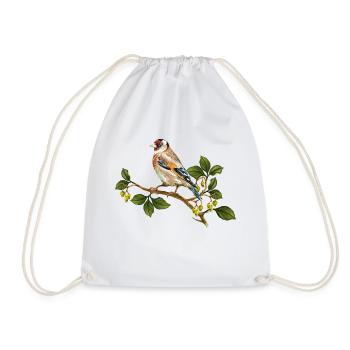 Bunte Vogel - Turnbeutel - Weiß - Vorne
