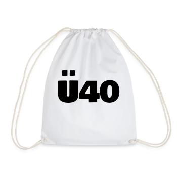 ü40 - Turnbeutel - Weiß - Vorne