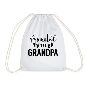 Promoted to GRANDPA - Turnbeutel - Weiß - Vorne