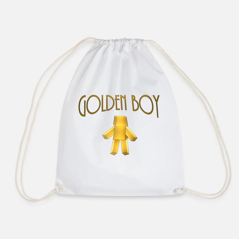 Golden Boy - Drawstring Bag - white