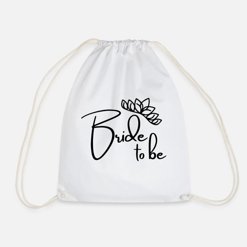 Bride to be bachelor party - Drawstring Bag - white