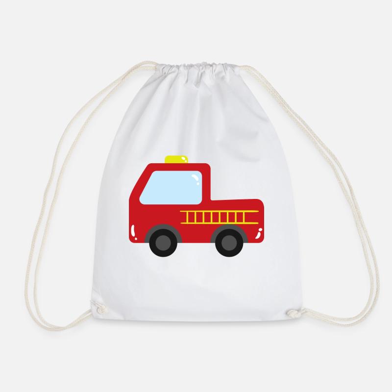 Feuerwehr Auto - Turnbeutel - Weiß