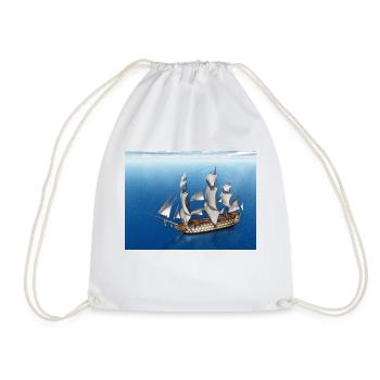 Historic sailing ship HMS Victory - Drawstring Bag - white - Front