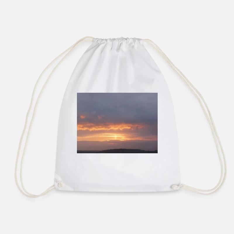 Sunrise in the Vulkaneifel - Drawstring Bag - white