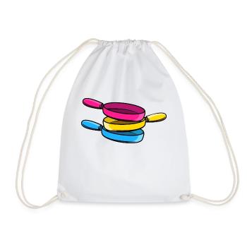 Küche Pan Pile Pansexual Pride - Turnbeutel - Weiß - Vorne