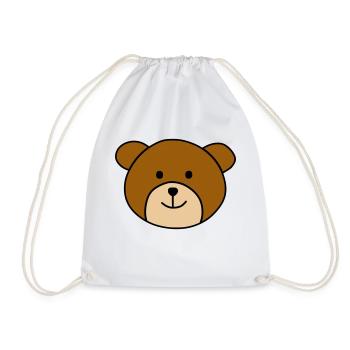 Cute bear - Drawstring Bag - white - Front