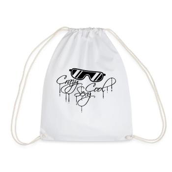 crazy sexy cool design - Drawstring Bag - white - Front