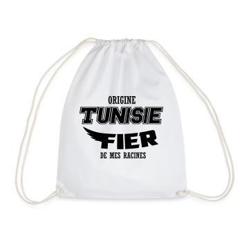 Origine Tunisie fier de mes racines - Sac de sport léger - blanc - Devant