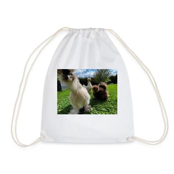 Silk chickens are the best - Drawstring Bag - white - Front