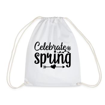 5 celebrate spring - Turnbeutel - Weiß - Vorne