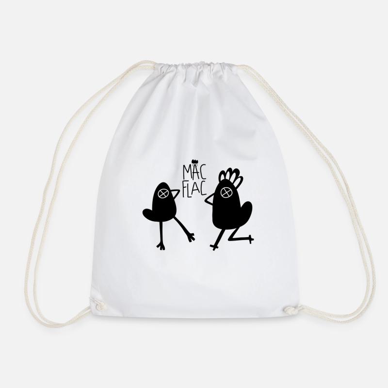 Mac flac - Drawstring Bag - white