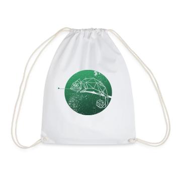 Chameleon Retro - Drawstring Bag - white - Front