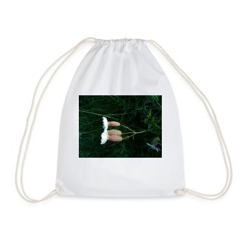 Flower lying down by the wind - Drawstring Bag - white - Front