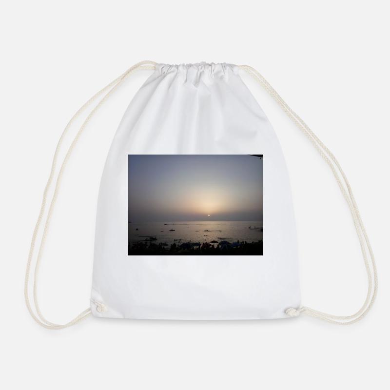 Sunset - Drawstring Bag - white