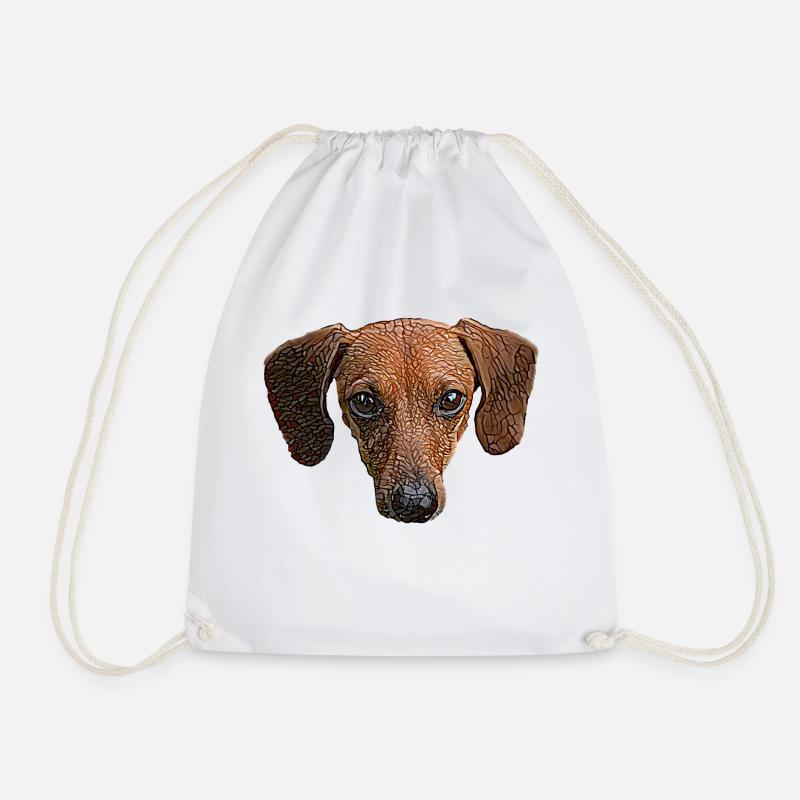 Visage de teckel - Sac de sport léger - blanc