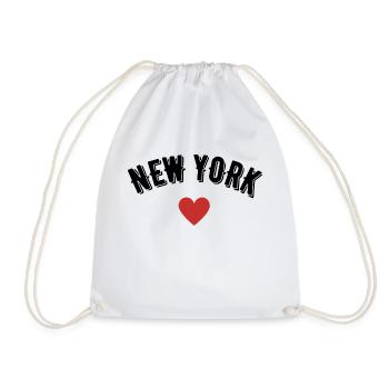 New York - Drawstring Bag - white - Front