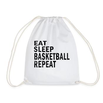 Eat sleep Basketball repeat for Basketball lovers - Turnbeutel - Weiß - Vorne