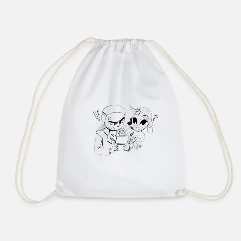 GAMES !! - Drawstring Bag - white