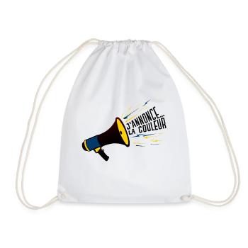 porte voix annonce couleur elcair humour 304 B - Sac de sport léger - blanc - Devant
