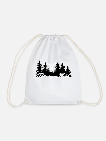 Thuringian Forest - Drawstring Bag - white