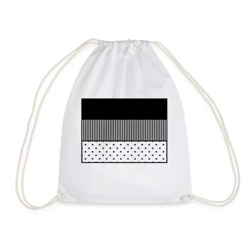 Germany flag flag monochrome heraldry long - Drawstring Bag - white - Front