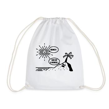 BEACH ! SUN OF A BEACH !(plage, été, vacances)flex - Sac de sport léger - blanc - Devant