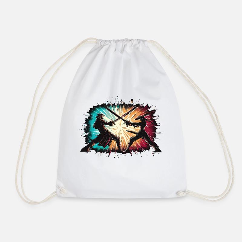 UN COMBAT À L’ÉPÉE - Sac de sport léger - blanc