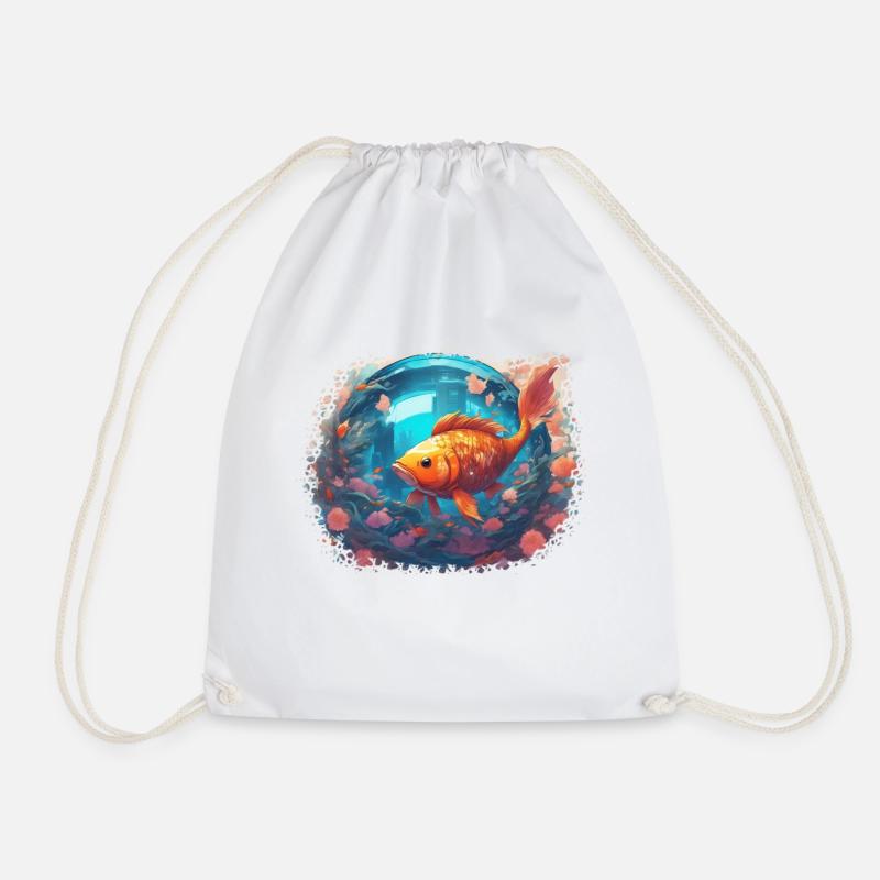 Sunfish Reflections - Drawstring Bag - white