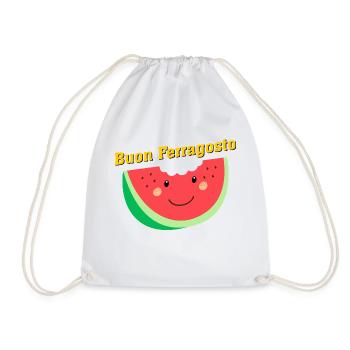 Buon Ferragosto, holidays in Italy, Holiday Italy - Drawstring Bag - white - Front