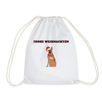 Frohe Weihnachten GSD - Turnbeutel - Weiß - Vorne