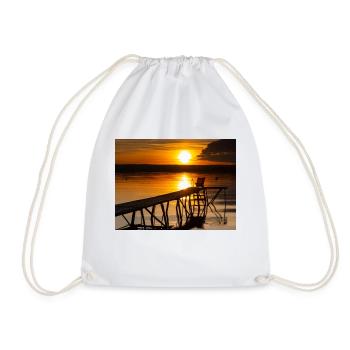 Sunset at Lake Ammersee - Drawstring Bag - white - Front