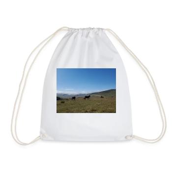 Ânes, Montagnes, Prairies - Sac de sport léger - blanc - Devant