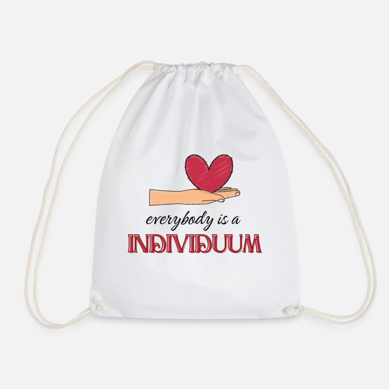 Everybody is a individuum - Turnbeutel - Weiß