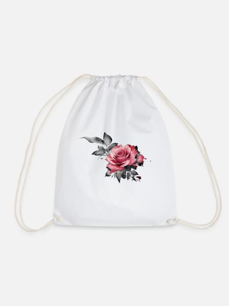 Rose - Turnbeutel - Weiß