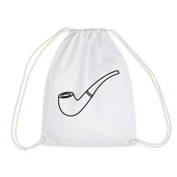Pipe - Drawstring Bag - white - Front