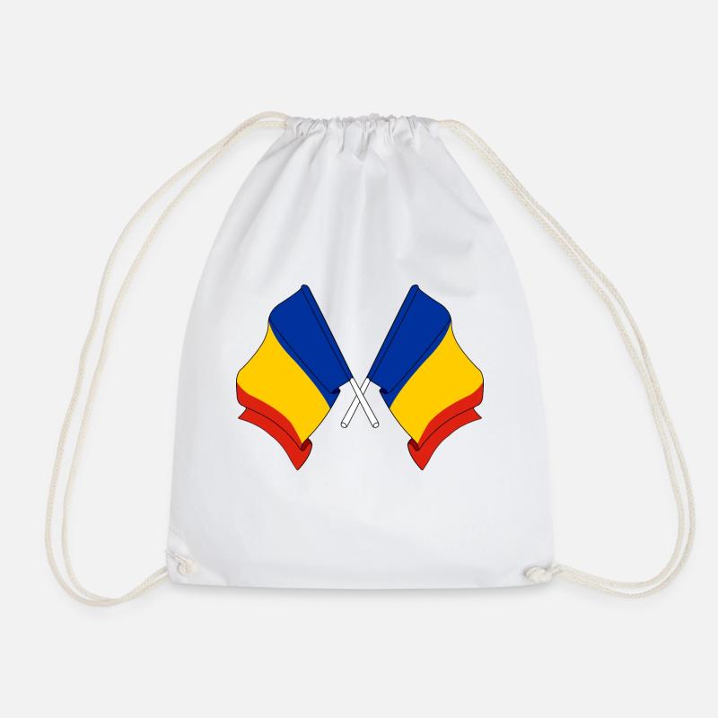 Deux drapeaux croisés du Tchad - Sac de sport léger - blanc