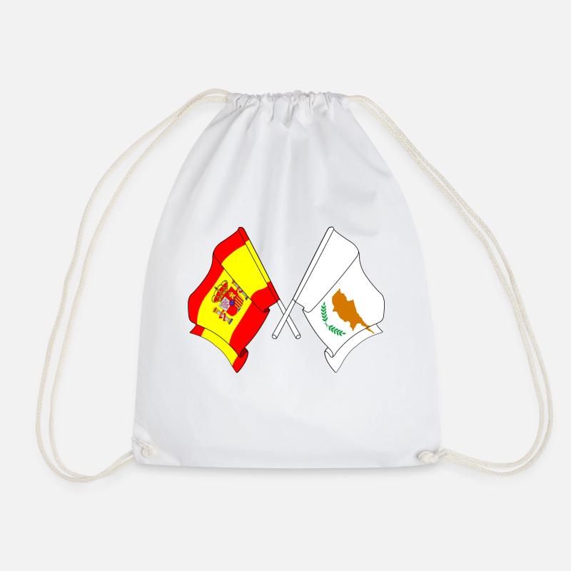 Drapeau de l’Espagne, Chypre - Sac de sport léger - blanc