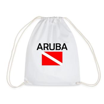 Aruba Diver Down Flag - Plongée sous-marine - Plongée sous-marine - Tauchen - Sac de sport léger - blanc - Devant