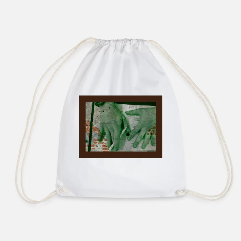 Ghost Hands - Drawstring Bag - white