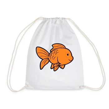 Fish Goldfish - Drawstring Bag - white - Front