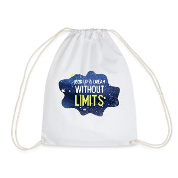 Look up and dream without limits - Drawstring Bag - white - Front