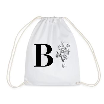 Minimalist flowers - Drawstring Bag - white - Front