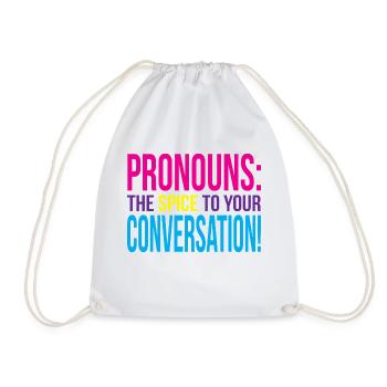 Au-delà de la binarité | Collection Inclusivité 2.0 - Sac de sport léger - blanc - Devant