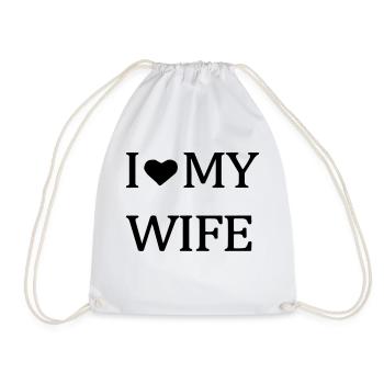 J'aime ma femme. - Sac de sport léger - blanc - Devant