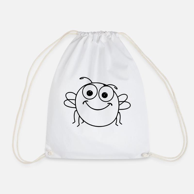 Cute bow tie as vector illustration - Drawstring Bag - white