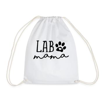 Labrador Mama Hund - Turnbeutel - Weiß - Vorne