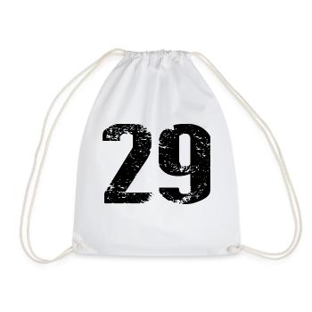 29 Zahl Trikot - Turnbeutel - Weiß - Vorne