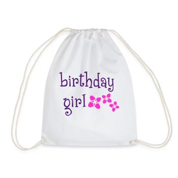 "Birthday Girl" - Sac de sport léger - blanc - Devant