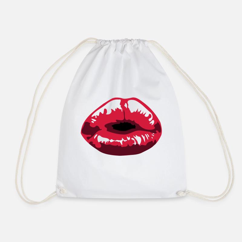 küssen - Drawstring Bag - white