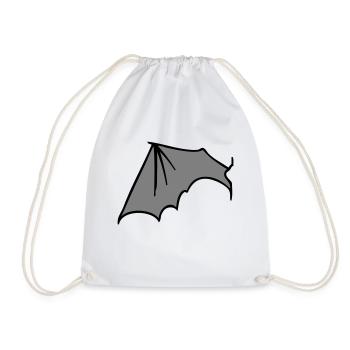 batwing_left_grey - Turnbeutel - Weiß - Vorne